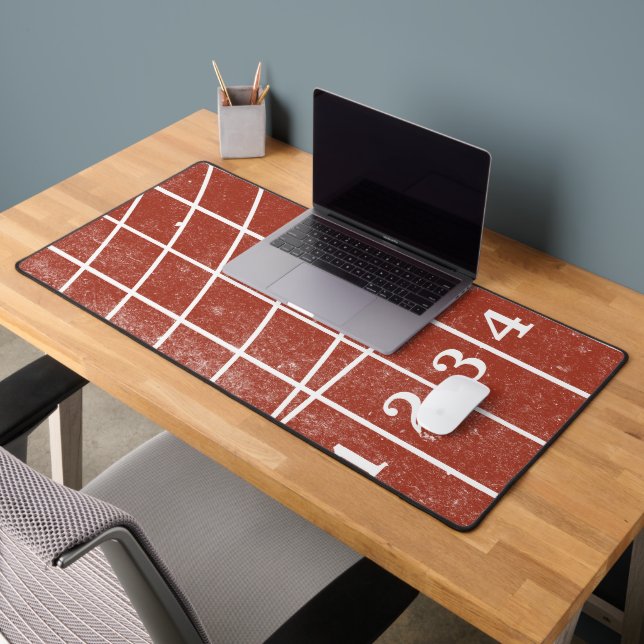 Red Running Track gestörter Stil Schreibtischunterlage (Büro 2)