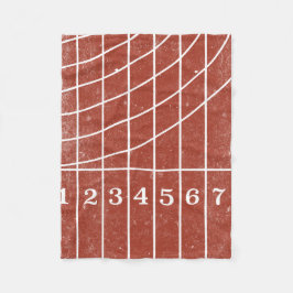 Red Running Track gestörtes Fleece Blanket