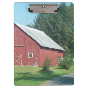 Red Rural Barn Klemmbrett