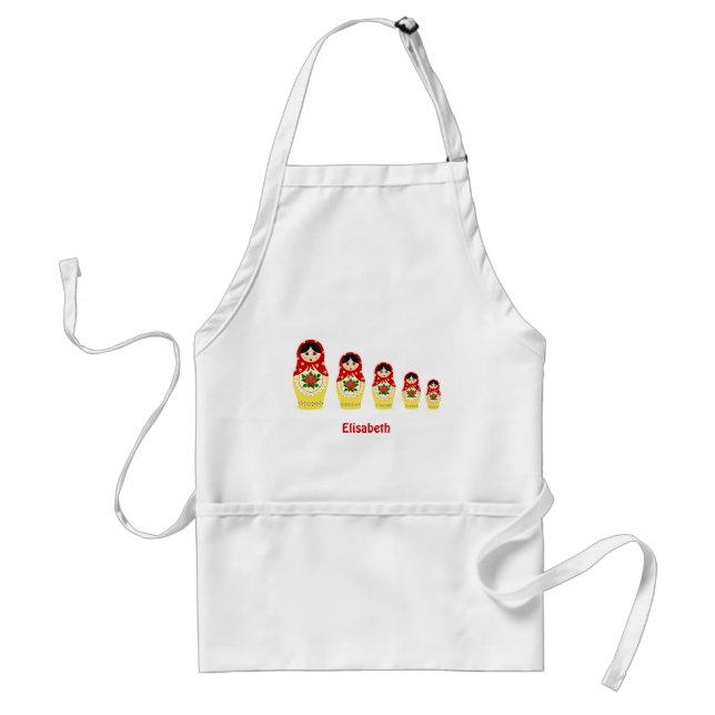 Red russian matryoshka nesting dolls schürze (Vorne)