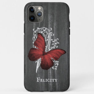 Red Rustic Butterfly Personalisiert Case-Mate iPhone Hülle