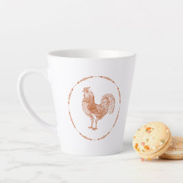 Red Rustic Rooster Milchtasse