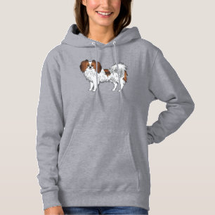 Red Sable Phalène Niedlich Cartoon Dog Zeichnend Hoodie