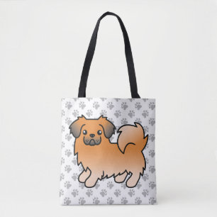 Red Sable Tibetan Spaniel Niedlicher Cartoon Dog Tasche