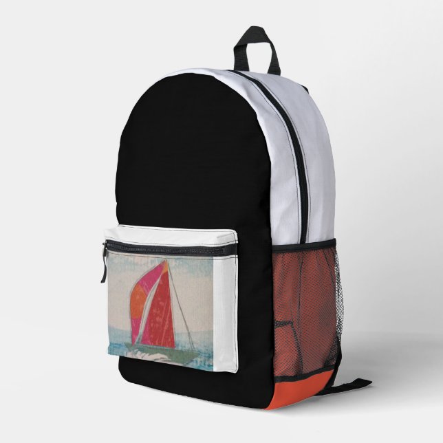 Red Sails Bedruckter Rucksack (Rückseitige Ecke Rechts)