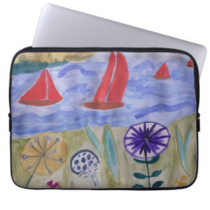 Red Sails & Blume Notebook-Sieb Laptopschutzhülle