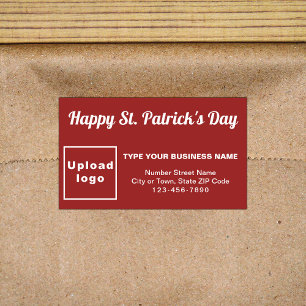 Red Saint Patrick Business Rectangle Aufkleber