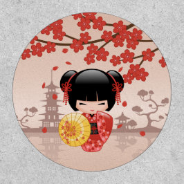 Red Sakura Kokeshi Doll - Japanisch Geisha