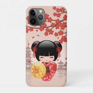 Red Sakura Kokeshi Doll - Japanisch Geisha Case-Mate iPhone Hülle