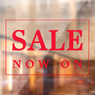 Red Sale jetzt an der Business Event Tür Fensteraufkleber