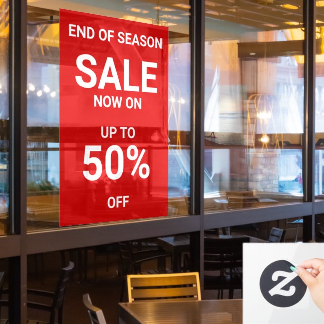 Red Sale jetzt für fett Fensteraufkleber (Restaurantfenster)