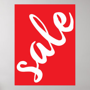 Red Sale Sign, 18x24 Sommersaison Sale Poster