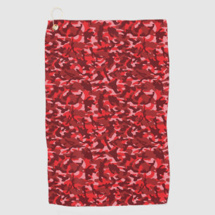 Red Salmon Camouflage  Golfhandtuch