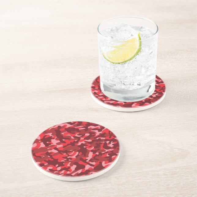 Red Salmon Tarnlage Getränkeuntersetzer (Seite)