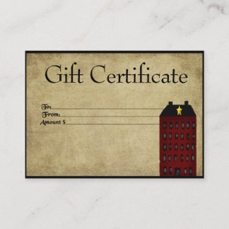 Red Saltbox House - Erstgeschenkgutschein Rabattkarte