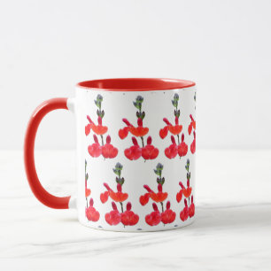 Red Salvia Blume Tasse