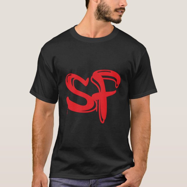 Red San Francisco Sf Graffiti Style T-Shirt (Vorderseite)