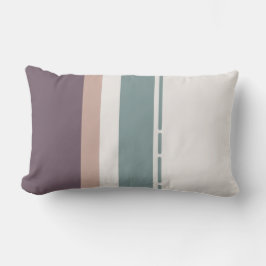 Red sand and Green Pastel Stripe Lendenkissen