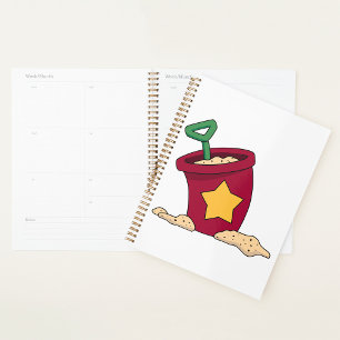 Red Sand Bucket mit Star und Shovel Planer