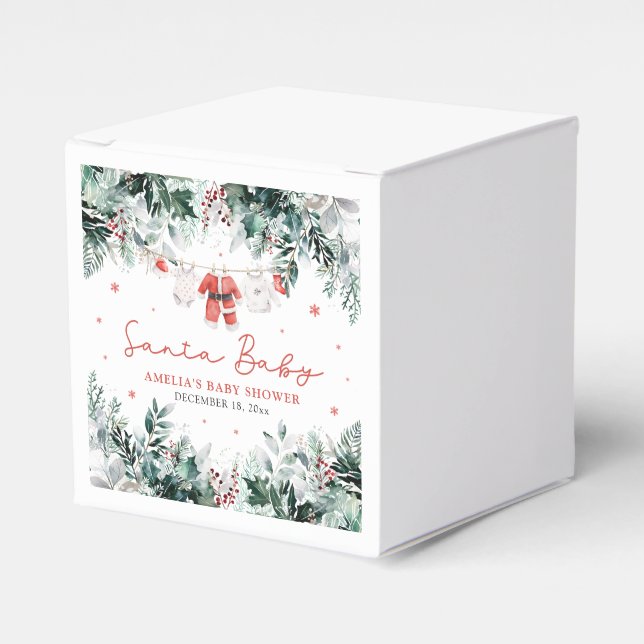 Red Santa Baby Christmas Baby Kleidung Baby Dusche Geschenkschachtel (Vorderseite)