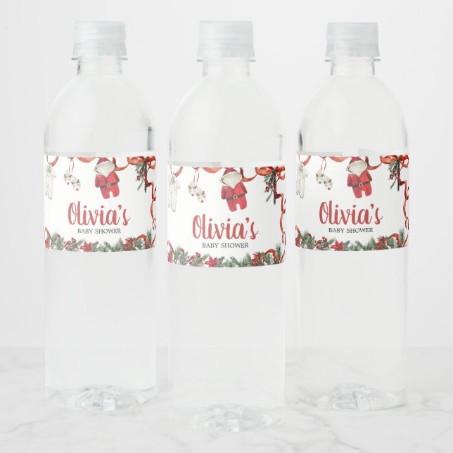 Red Santa Christmas Baby Dusche (Flaschen)