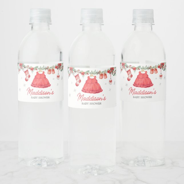 Red Santa Christmas Festive Baby Dusche (Flaschen)