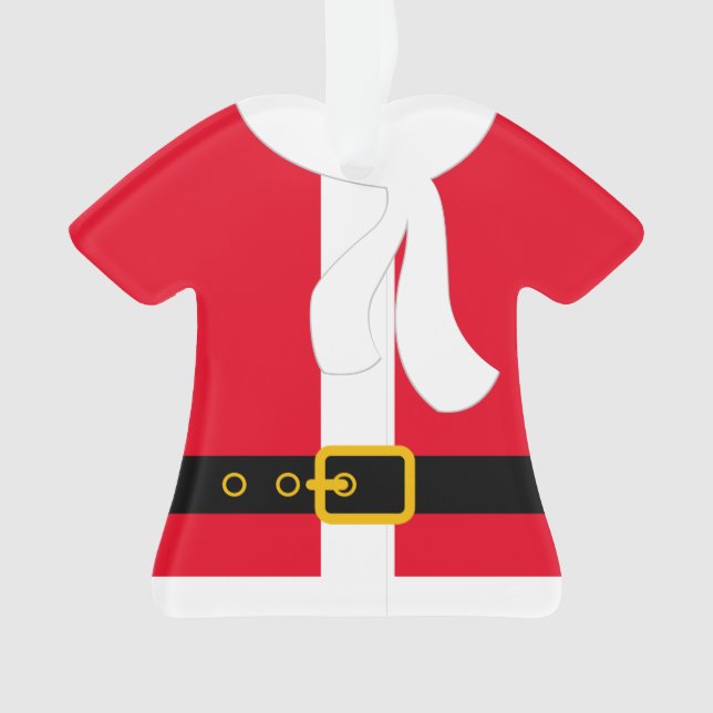 Red Santa Claus Coat Custom Christmas Ornament (Vorderseite)