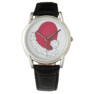 Red Santa Claus Hat frohe Weihnachten Weihnachten  Armbanduhr