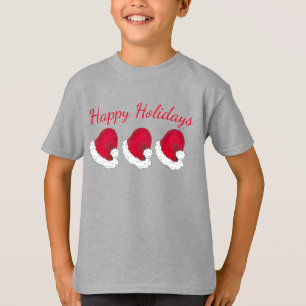 Red Santa Claus Hat Weihnachten glückliche Ferien T-Shirt