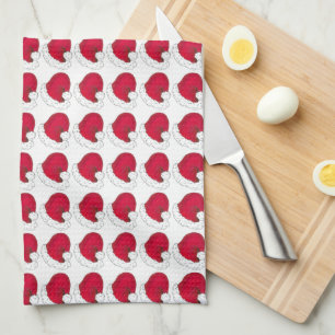 Red Santa Claus Hat Weihnachtsfeiertag Feinschmeck Geschirrtuch