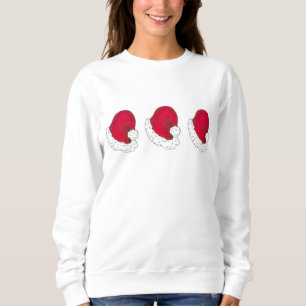 Red Santa Claus hats Frohe Weihnachtsfeiertage Sweatshirt