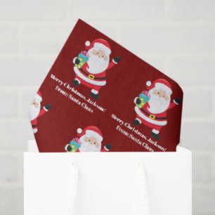 Red Santa Claus Maßgeschneiderte Kinder Weihnachte Seidenpapier