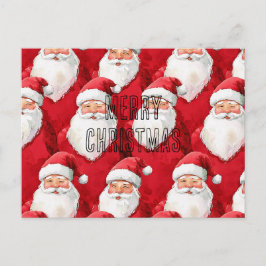 Red Santa Claus Weihnachten Postkarte