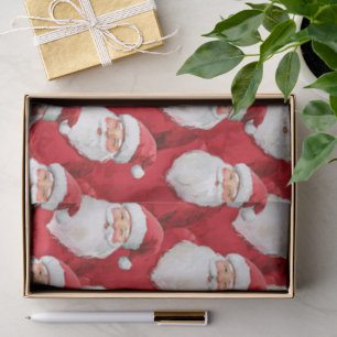 Red Santa Claus Weihnachten Seidenpapier