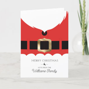 Red Santa Coat Weihnachtskarte Dankeskarte