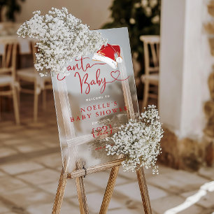 Red Santa Hat Noël Père Noël Baby Welcome