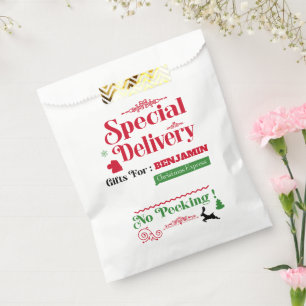 Red Santa Sack North Pole Lieferung Frohe Weihnach Geschenktütchen