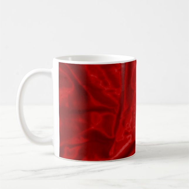 Red Satin-Coffee Tasse (Links)