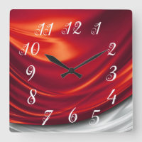 Red Satin Wall Clock