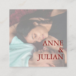 Red Scannable QR Code Wedding Enclosure Card Begleitkarte