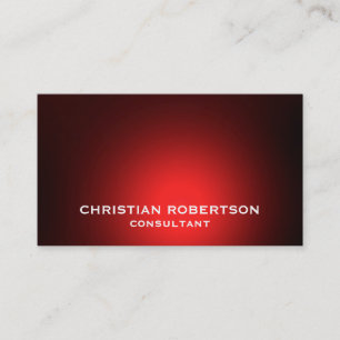Red Schlicht Modern Consulting Business Card Visitenkarte