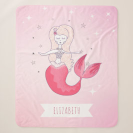 Red Schwanz Girl Mermaid Stars Sparkle Rosa Name N Sherpadecke