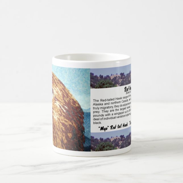 Red-Schwanz Hawk Textilien Kaffeetasse (Mittel)