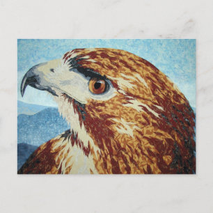 Red-Schwanz Hawk Textilien Postkarte