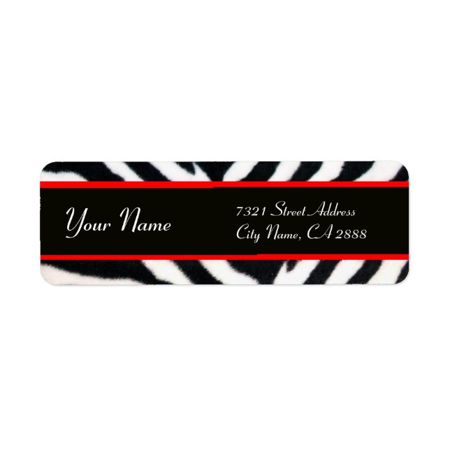 RED SCHWARZ-WEISS ZEBRA FUR MONOGRAM (Vorne)
