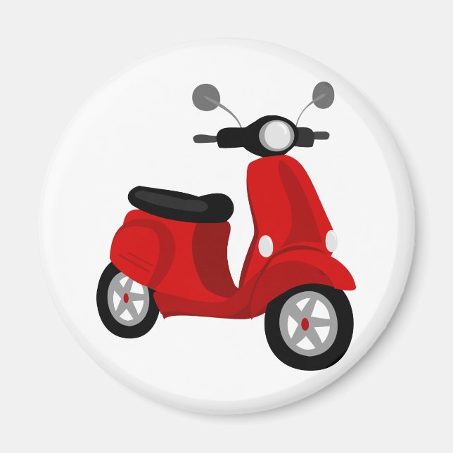Red Scooter Magnet (Vorne)