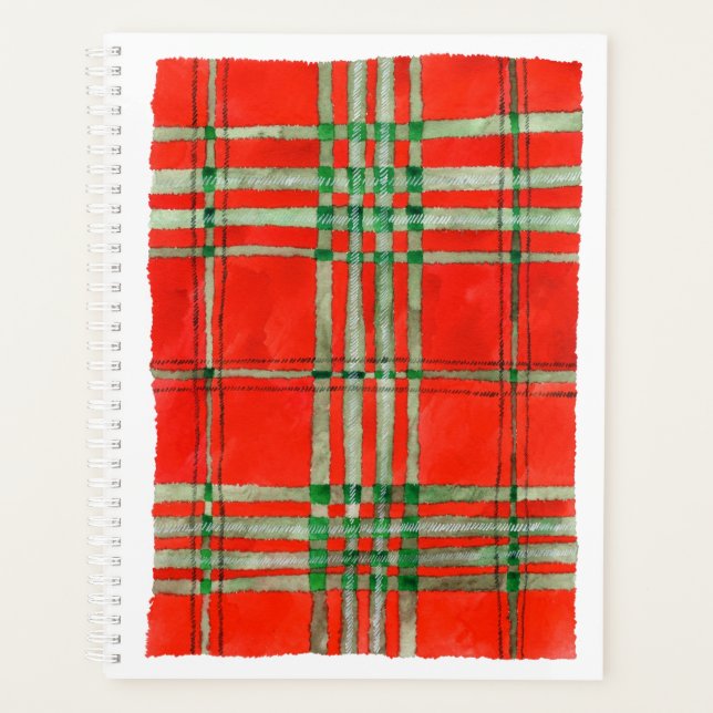 RED SCOTT TARTAN 8,5x11 Planificateur / Calendrier (Devant)