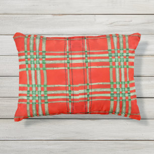 RED SCOTT TARTAN Außenkissen Kissen Für Draußen