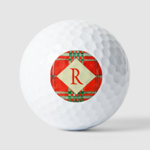 RED SCOTT TARTAN Golf Balls + Ursprünglich Golfball