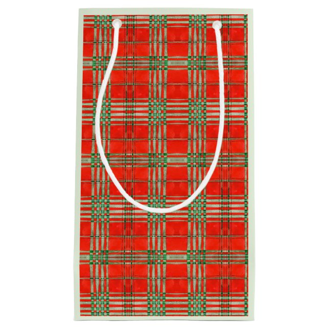 RED SCOTT TARTAN Petit sac cadeau (Devant)
